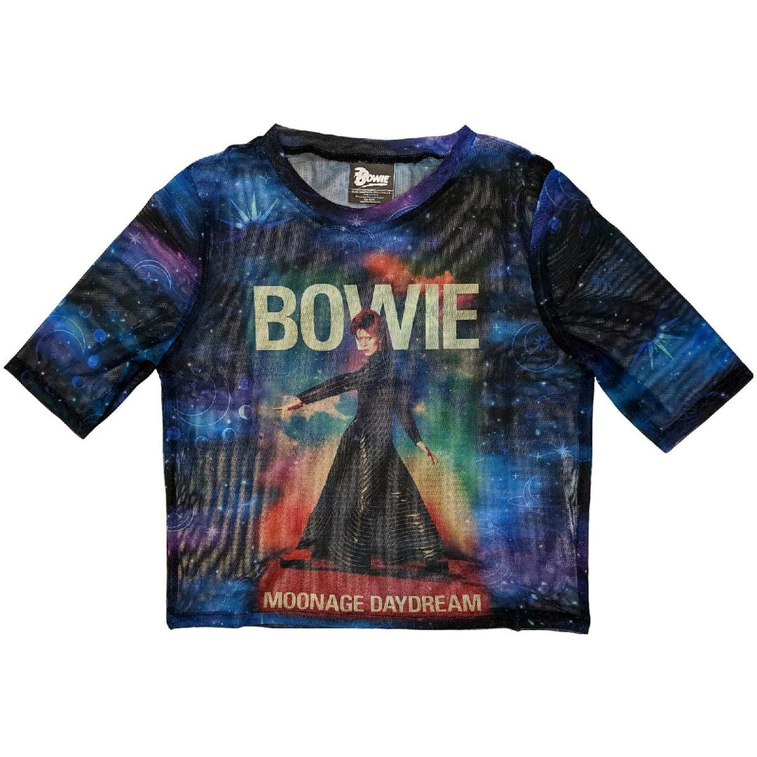 David Bowie Crop Top - Moonage 11 Fade