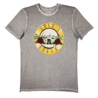Guns 'n' Roses Drum Logo Amplified Oil Wash Men's T-shirt