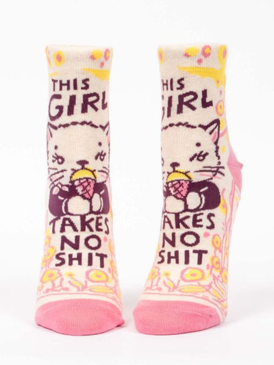 The Girl Takes No Shit W-Ankle Socks