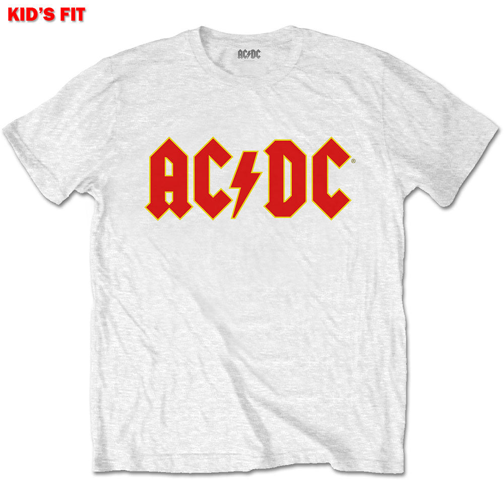 Kids AC/DC T-Shirt - Logo - White