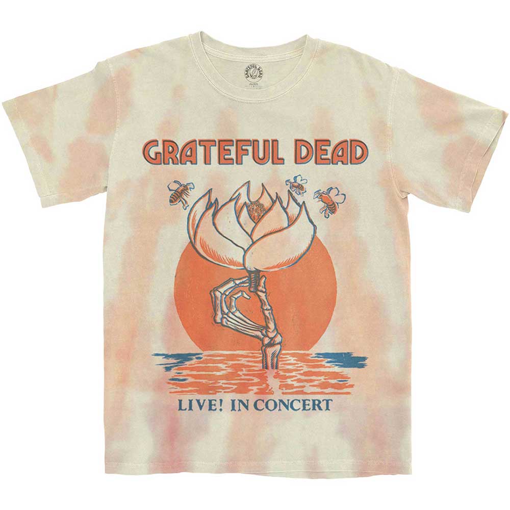 Essex Unisex Grateful Dead T-Shirt - Skeleton - White S