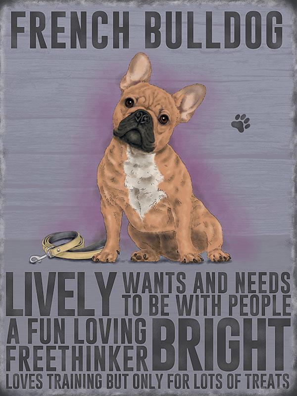 French Bulldog Metal Sign