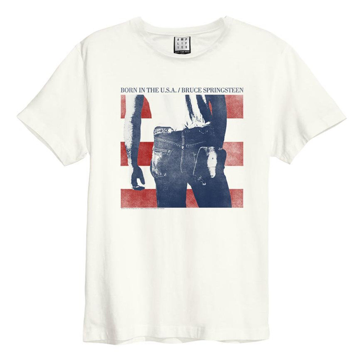 Bruce Springsteen 'Born In The USA '85' White T-Shirt – Official Men's Music Tee