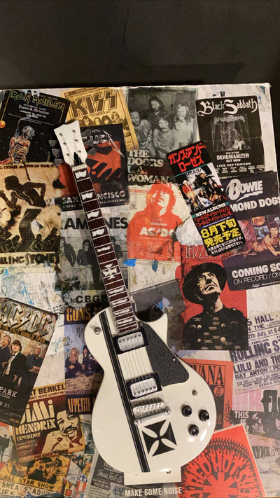 Metallica Iron Cross Miniature Guitar