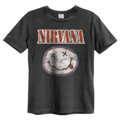 Image of black smiley nirvana t shirt