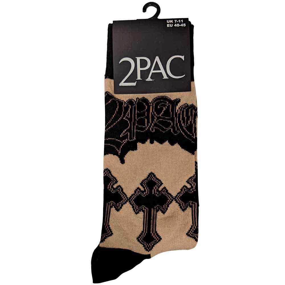Image of Tupac Unisex Ankle Socks - Crosses (UK SIZE 7 - 11) Rock Off