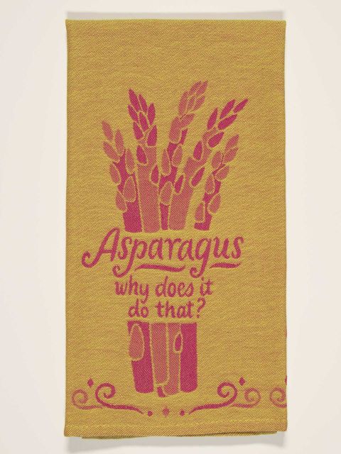 Image of Asparagus. Why does it do that?  Dish Towels BLUEQ
