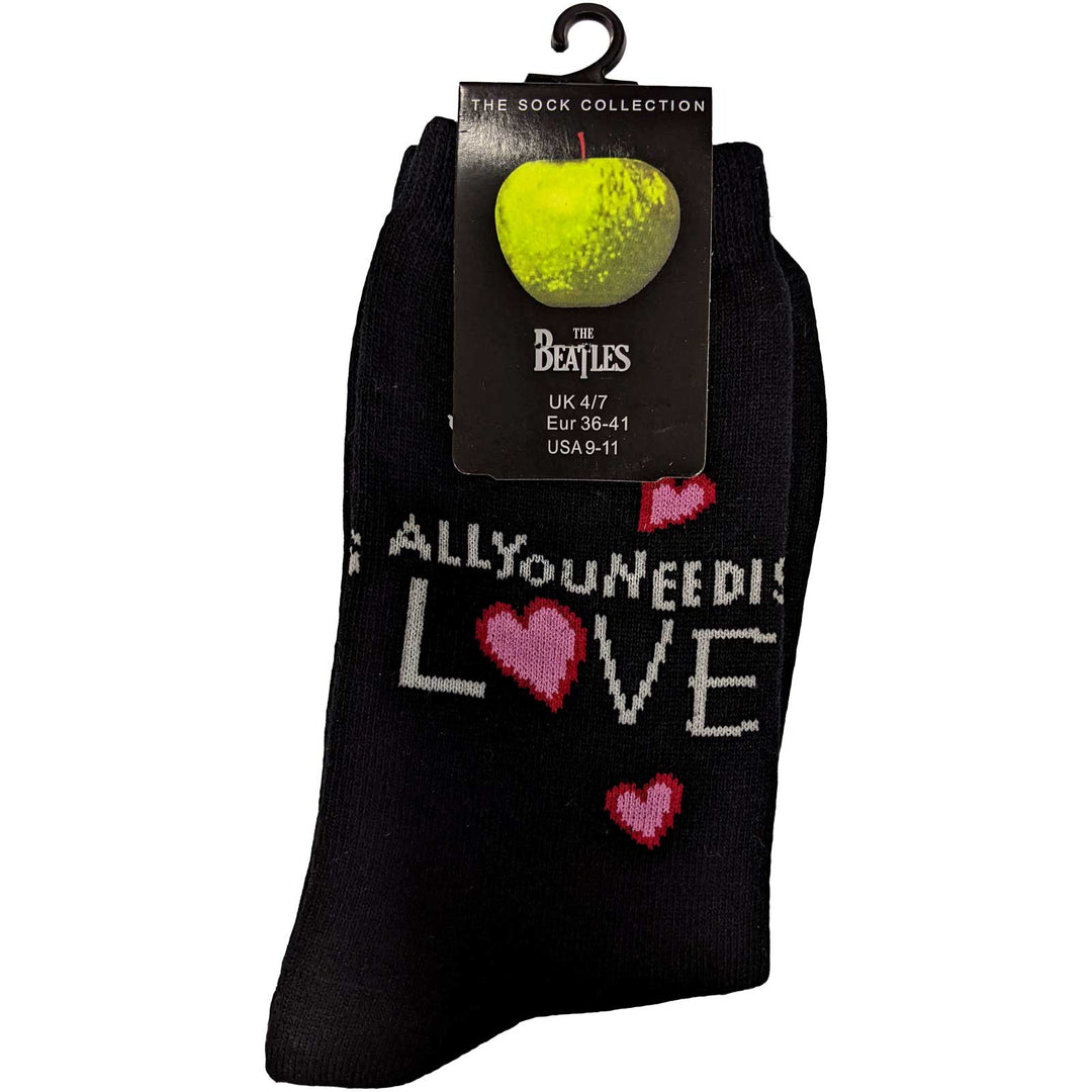 The Beatles Ladies Socks - All You Need is Love (UK SIZE 4 - 7)