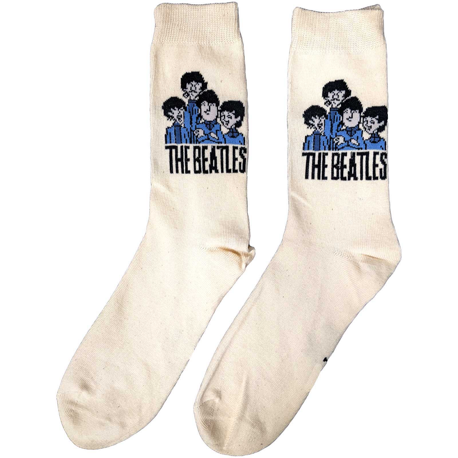 Image of The Beatles Ladies Socks - Cartoon Group  (UK SIZE 4 - 7) Rock Off