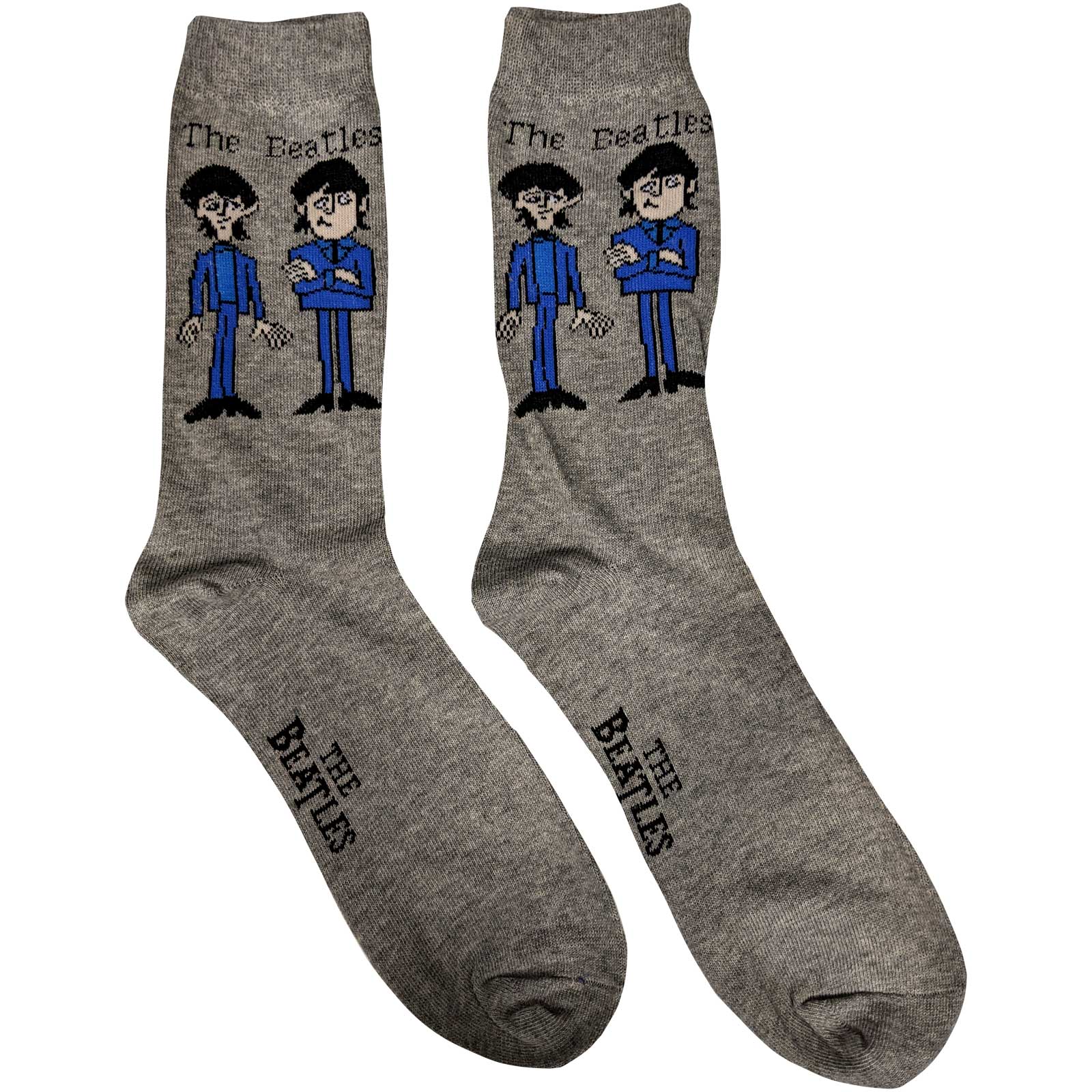 Image of The Beatles Ladies Socks - Cartoon Standing  (UK SIZE 4 - 7) Rock Off