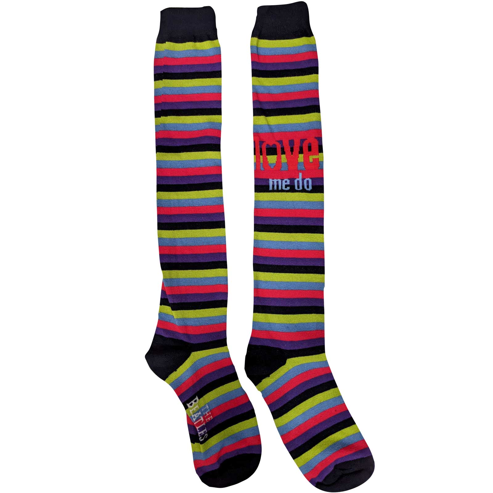 Image of The Beatles Ladies Knee High Socks - Love Me Do  (UK SIZE 4 - 7) Rock Off