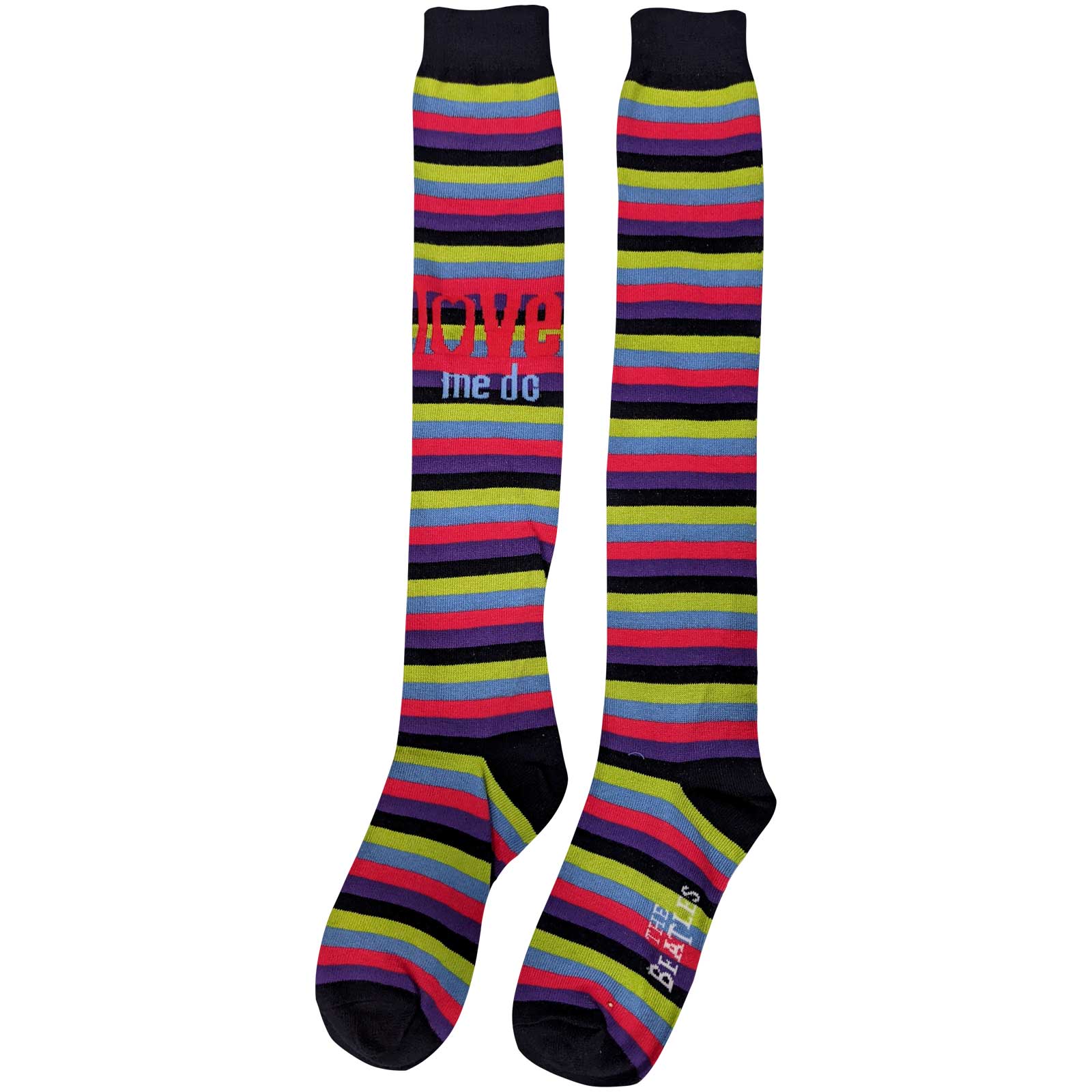 Image of The Beatles Ladies Knee High Socks - Love Me Do  (UK SIZE 4 - 7) Rock Off