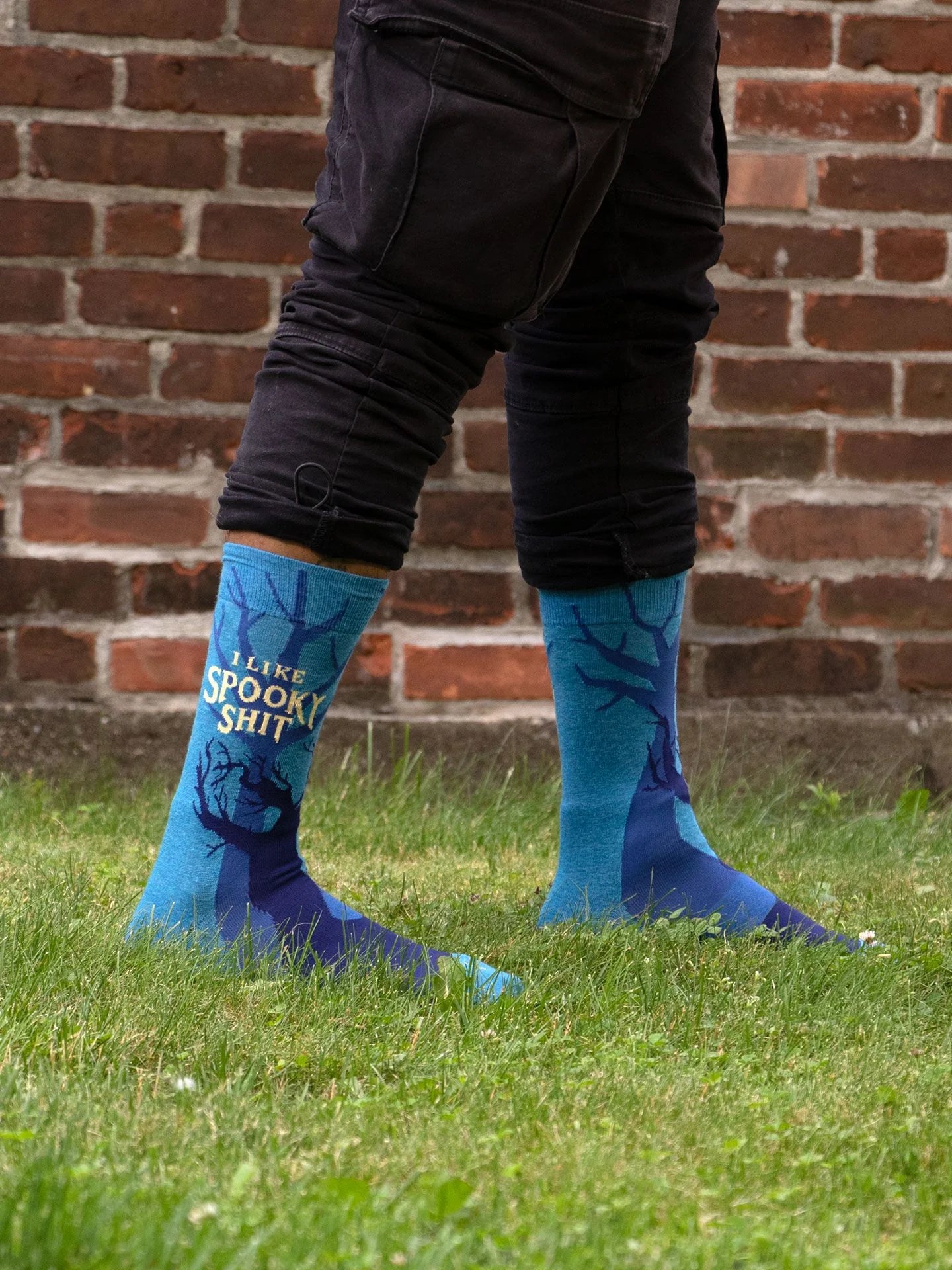 Image of I Like Spooky Shit M-Crew Socks