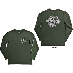 Image of AC/DC Unisex Long Sleeve T Shirt - Rock or Bust (BACK & SLEEVE PRINT)