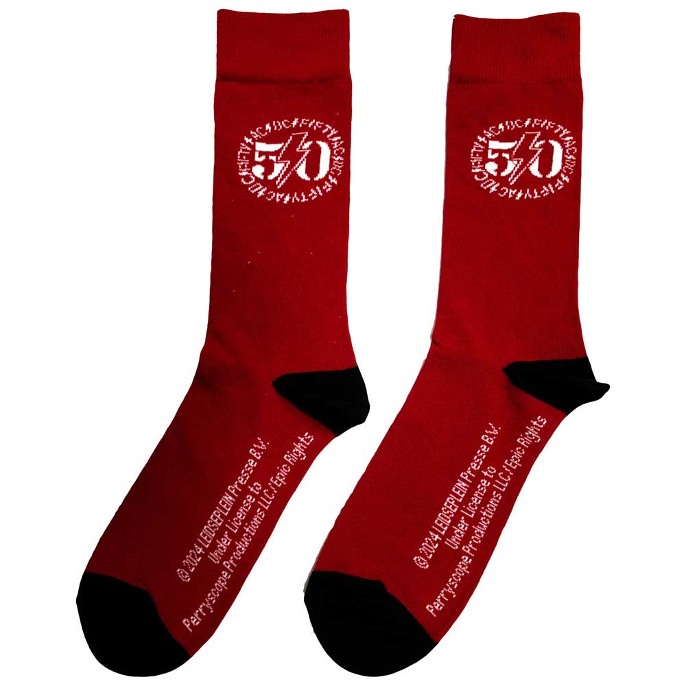 AC/DC Unisex Ankle Socks - Red Logo (UK SIZE 6 - 11)