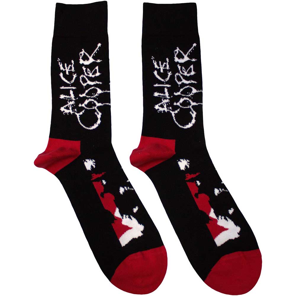 Image of Alice Cooper Unisex Ankle Socks - Face (UK SIZE 6 - 11) Rock Off