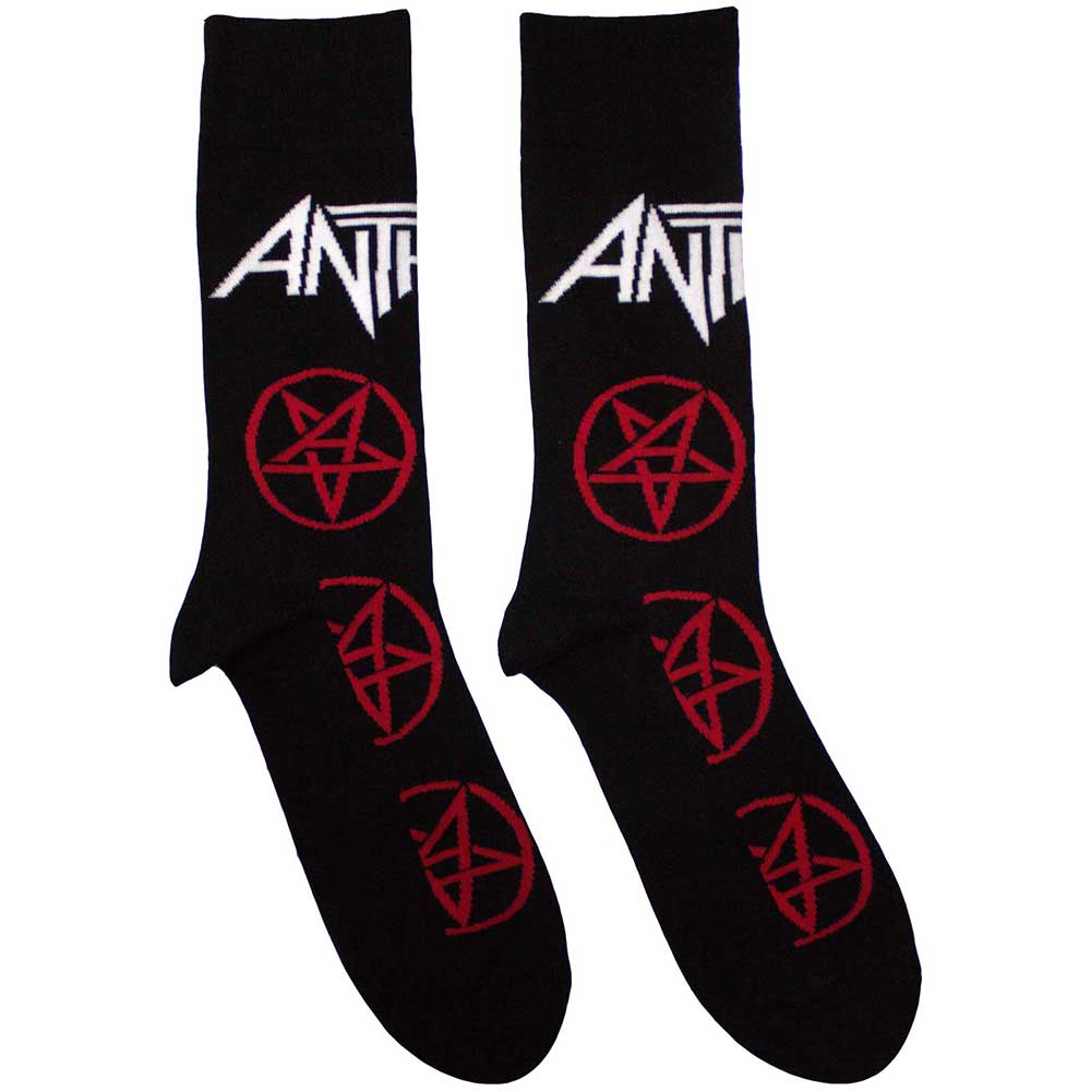 Anthrax Unisex Ankle Socks - Pentathrax Patten (UK SIZE 6 - 11)