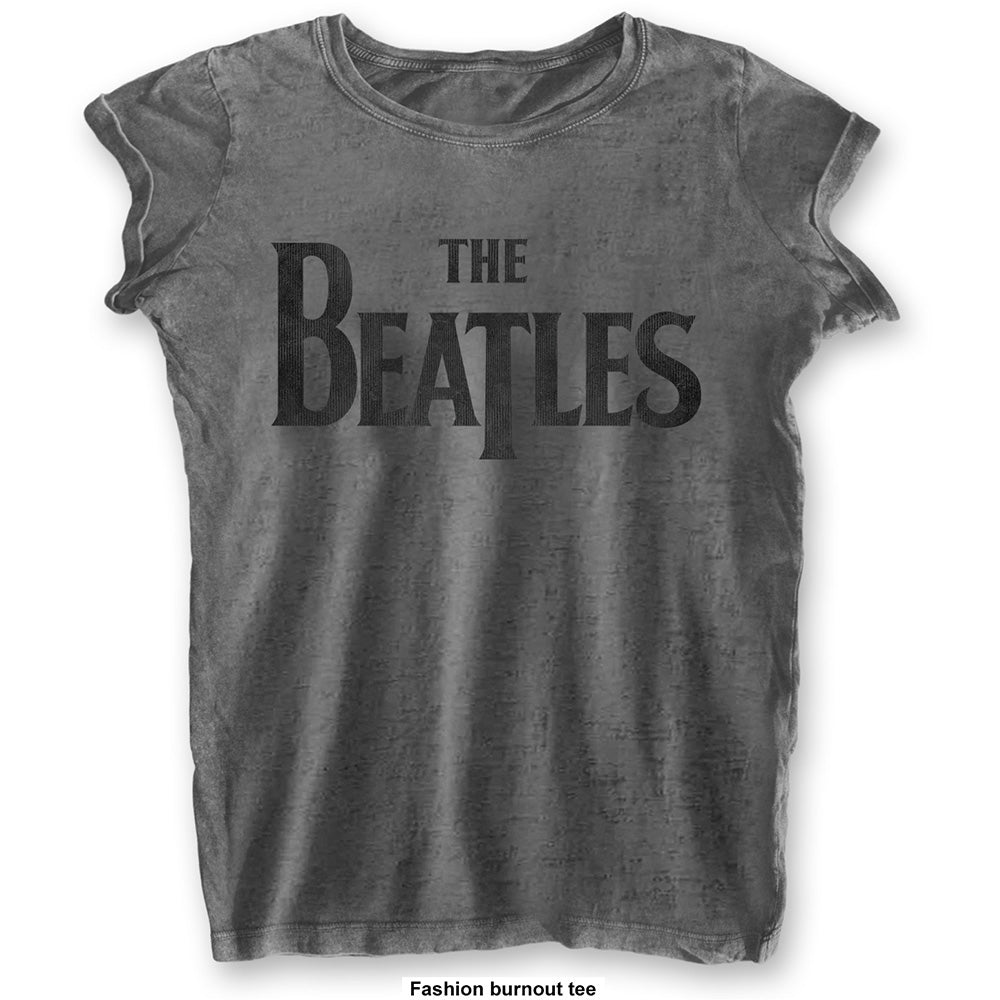 Image of Women's The Beatles T-shirt - Logo Rock Off