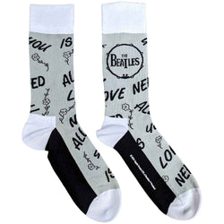 Image of The Beatles Unisex Ankle Socks - All You Need is Love & Drum UK (SIZE 6 - 11)