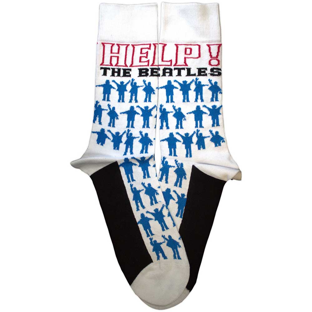 Image of The Beatles Unisex Ankle Socks - Help!  Silhouettes (SIZE 7 - 11) Rock Off