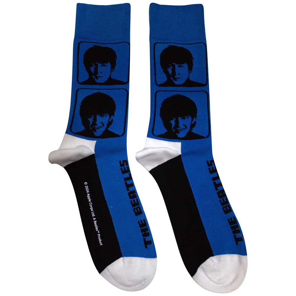 The Beatles Unisex Ankle Socks -Hard Day's Night Headshots (SIZE 7 - 11)