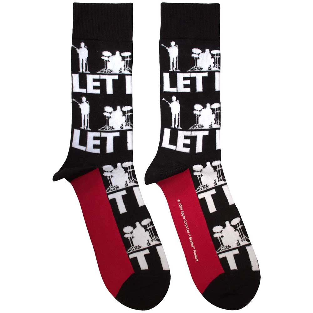Image of The Beatles Unisex Ankle Socks -  Let It Be Silhouettes Repeat (SIZE 7 - 11) Rock Off
