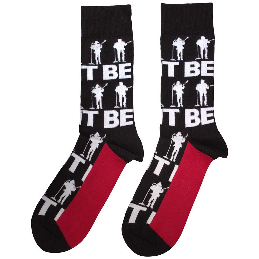 Image of The Beatles Unisex Ankle Socks -  Let It Be Silhouettes Repeat (SIZE 7 - 11) Rock Off