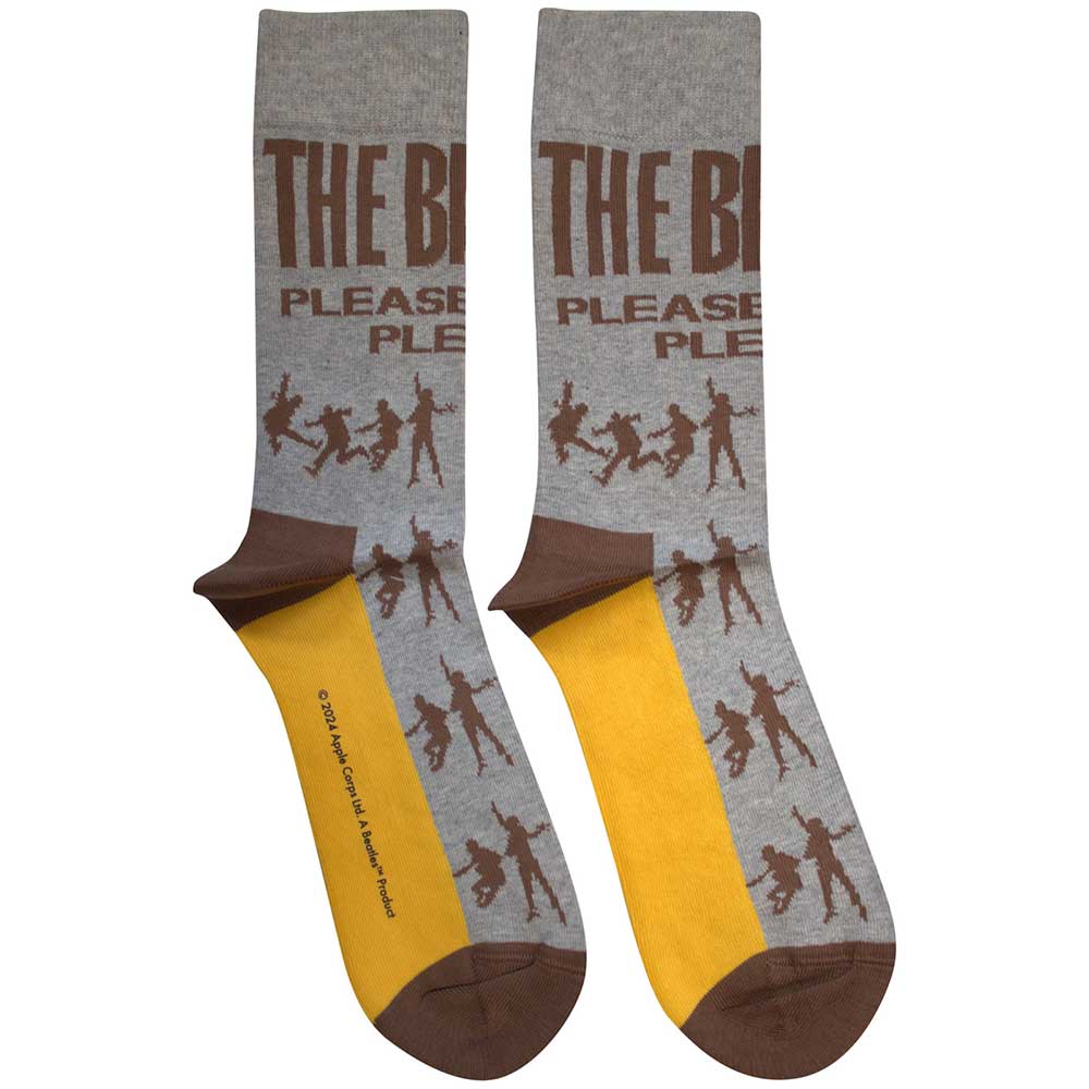 Image of The Beatles Unisex Ankle Socks - Please Please Me Silhouettes (SIZE 7 - 11) Rock Off