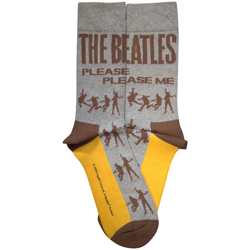 Image of The Beatles Unisex Ankle Socks - Please Please Me Silhouettes (SIZE 7 - 11) Rock Off