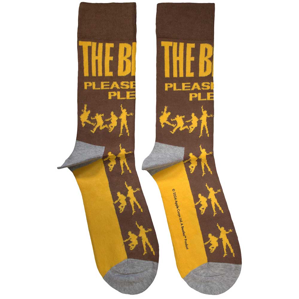 Image of The Beatles Unisex Ankle Socks - Please Please Me Silhouettes (SIZE 7 - 11) Rock Off