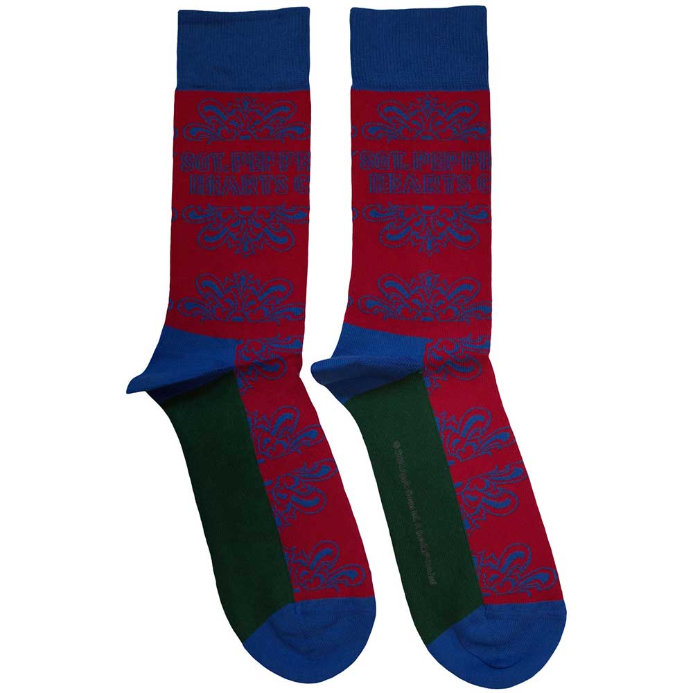 Image of The Beatles Unisex Ankle Socks - SGT Pepper Text Outlines (SIZE 7 - 11) Rock Off