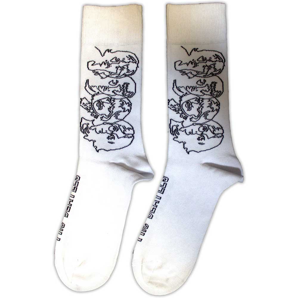 Image of The Beatles Unisex Ankle Socks - White Album Faces (SIZE 7 - 11) Rock Off