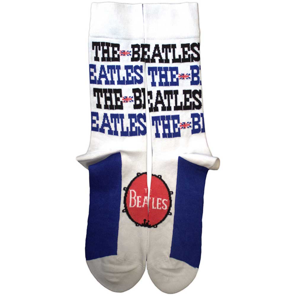 Image of The Beatles Unisex Ankle Socks - Budokan Poster & Drum Logo SIZE 7 - 11) Rock Off