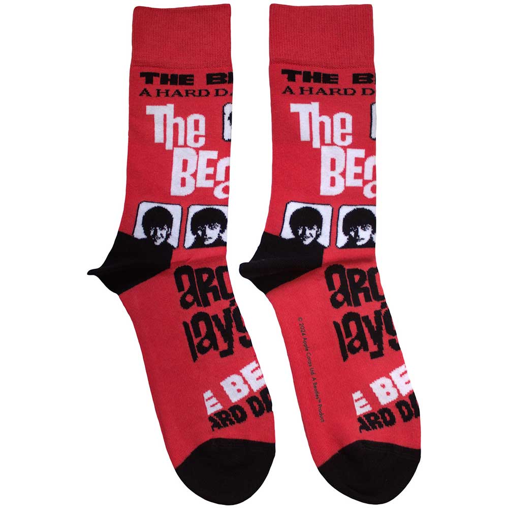 Image of The Beatles Unisex Ankle Socks - Hard Day's Night  (SIZE 7 - 11) Rock Off