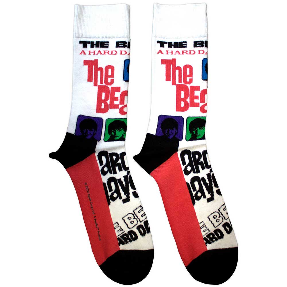 Image of The Beatles Unisex Ankle Socks - Hard Day's Night Colours (SIZE 7 - 11) Rock Off