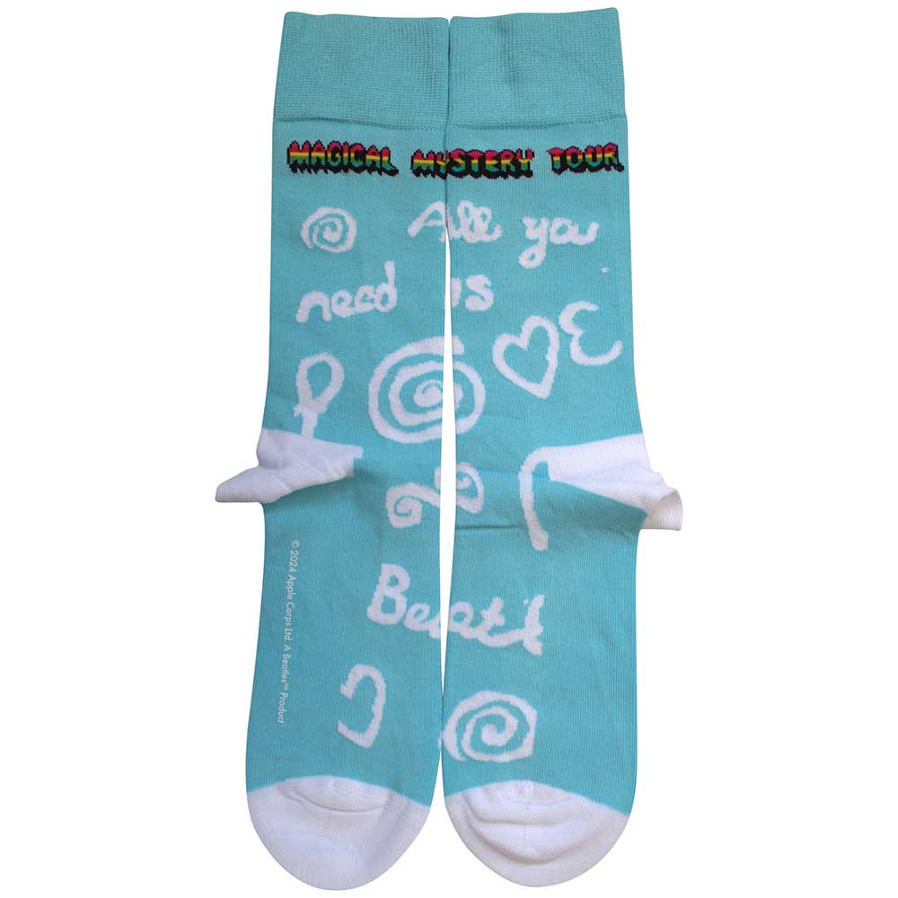 Image of The Beatles Unisex Ankle Socks - All You Need Is Love (SIZE 7 - 11) Rock Off