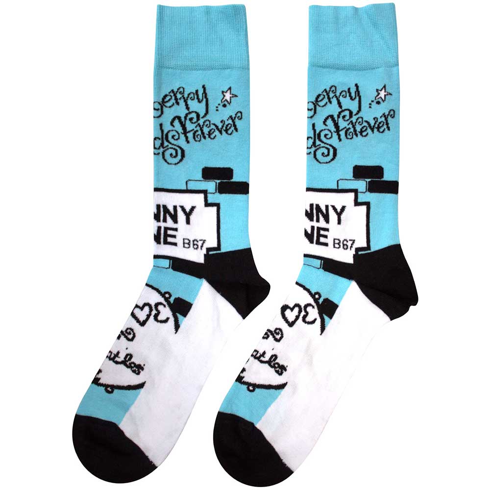 Image of The Beatles Unisex Ankle Socks - Strawberry Fields / Penny Lane Rock Off