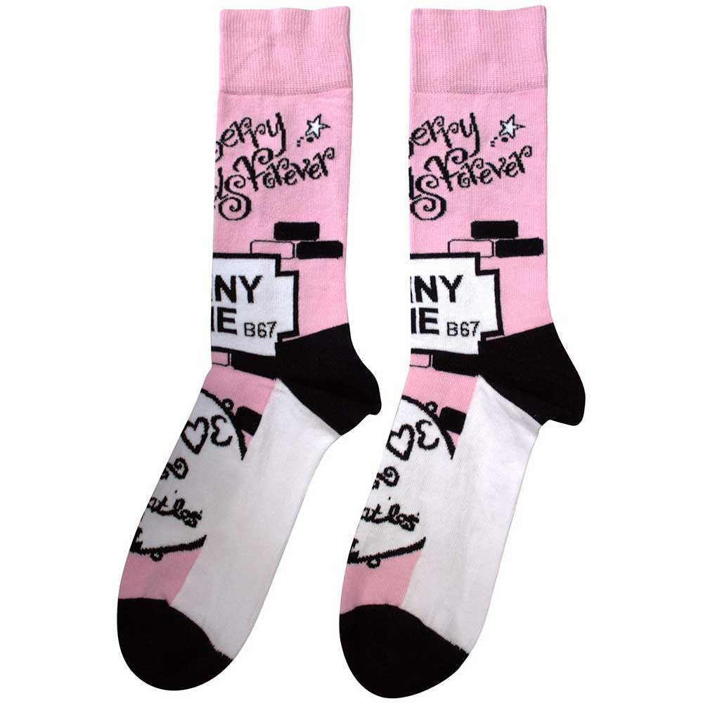 Image of The Beatles Unisex Ankle Socks - Strawberry Fields / Penny Lane Rock Off