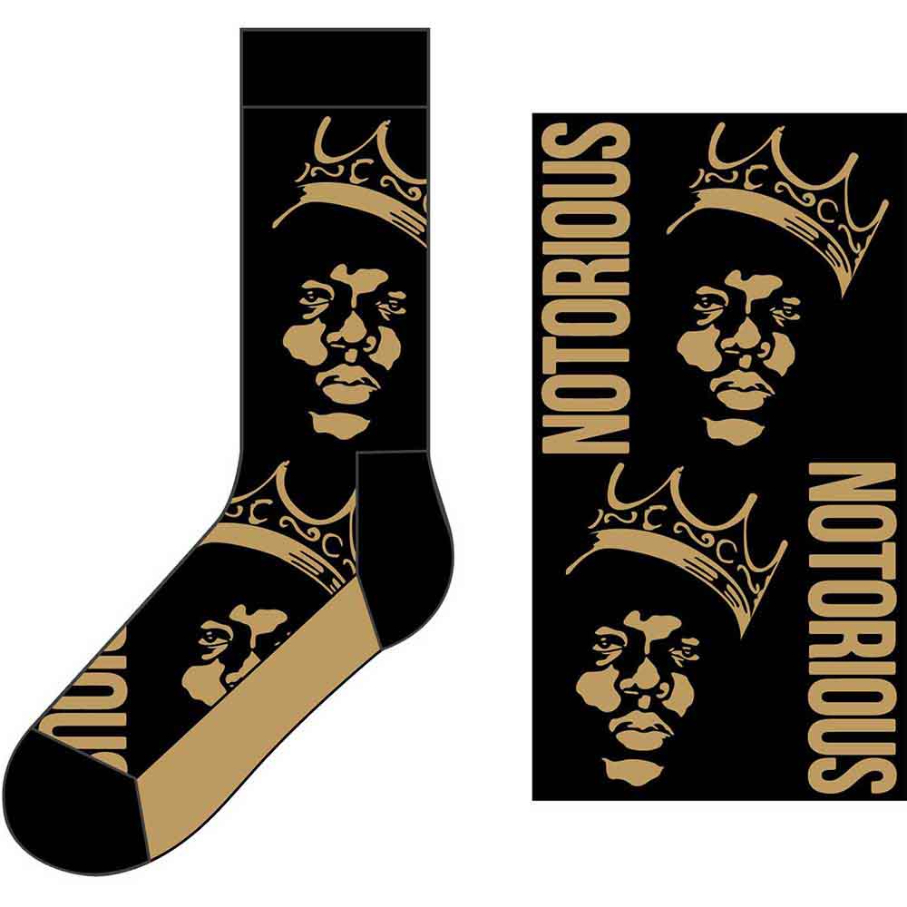 Image of Biggie Smalls Unisex Ankle Socks - Gold Crown Rock Off