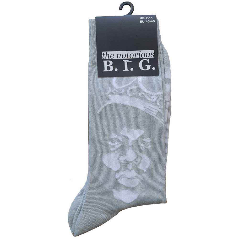 Image of Biggie Smalls Unisex Ankle Socks - Crown Monochrome Rock Off