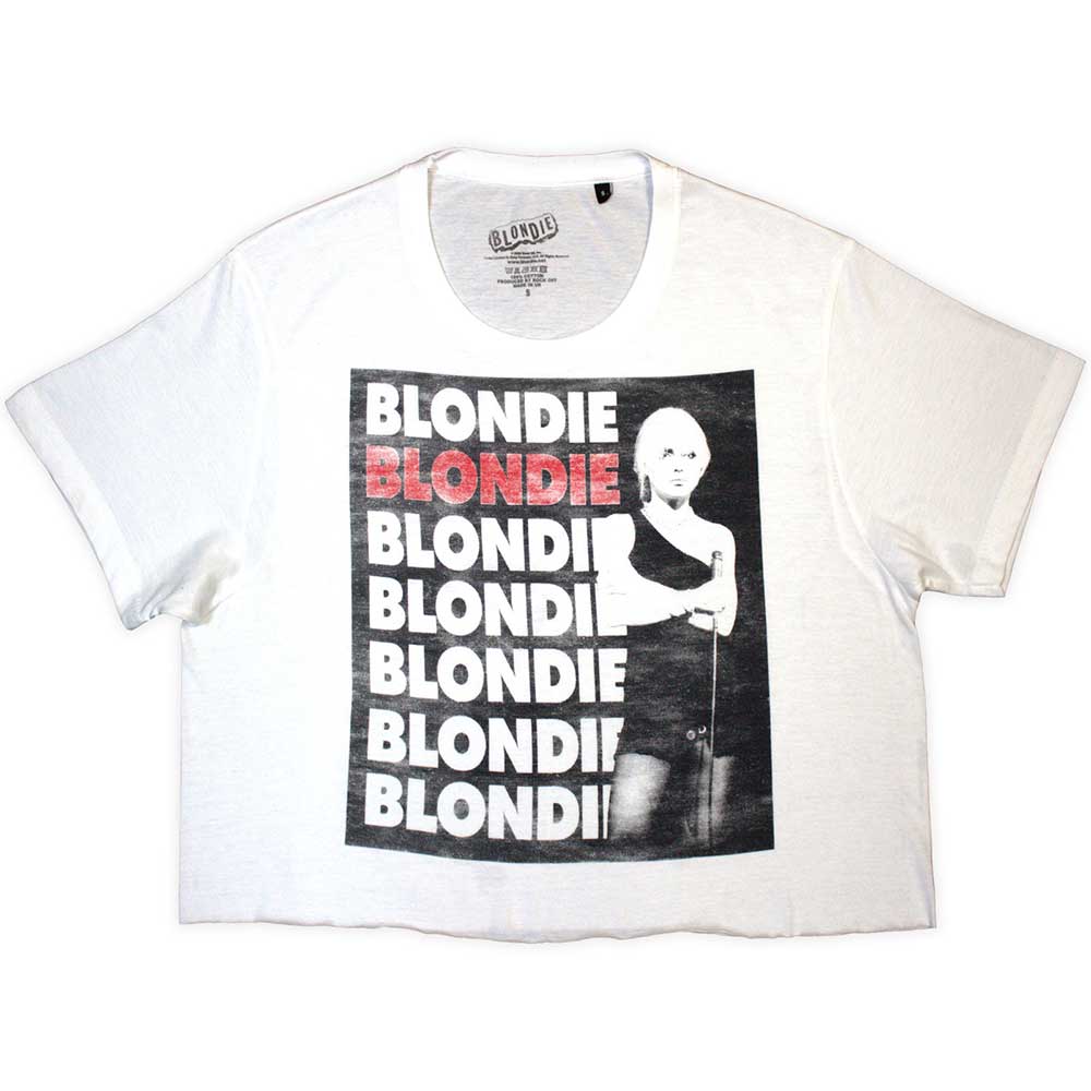Image of Blondies Crop Top, Stacked Logo Amplified