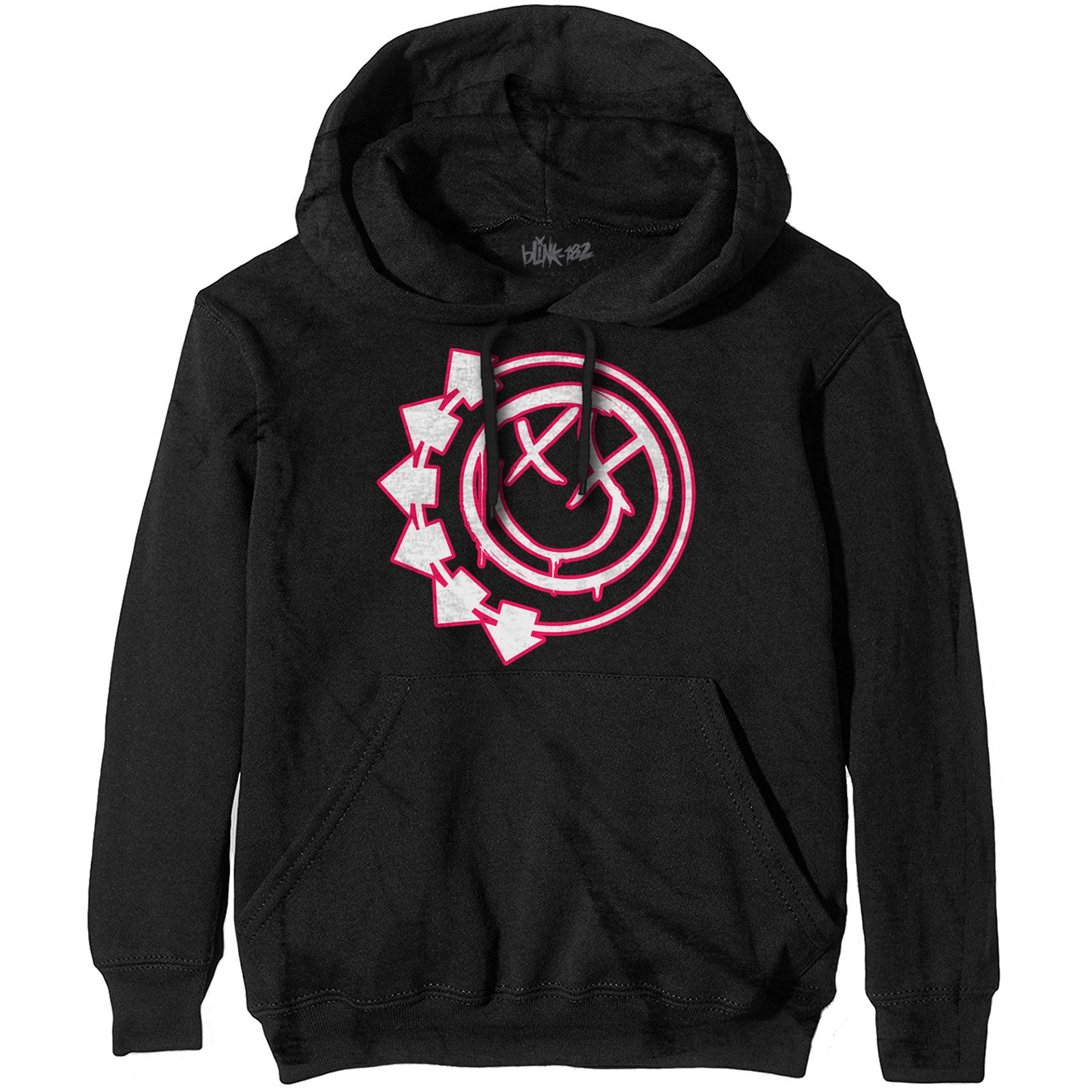 Image of Blink 182 Unisex Hoodie - Double Six Arrow Smiley Rock Off