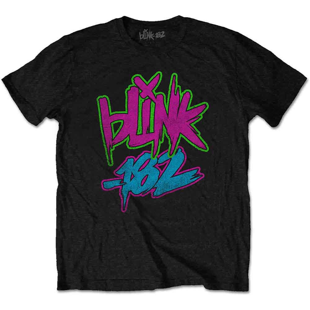 Image of Blink 182 Unisex T-Shirt - Neon Logo Rock Off