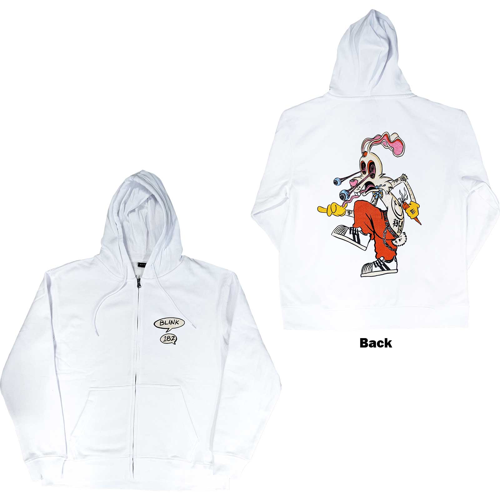 Image of Blink 182 Unisex Hoodie - Roger Rabbit Rock Off