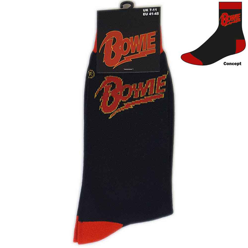 Image of David Bowie Unisex Socks - Logo Rock Off
