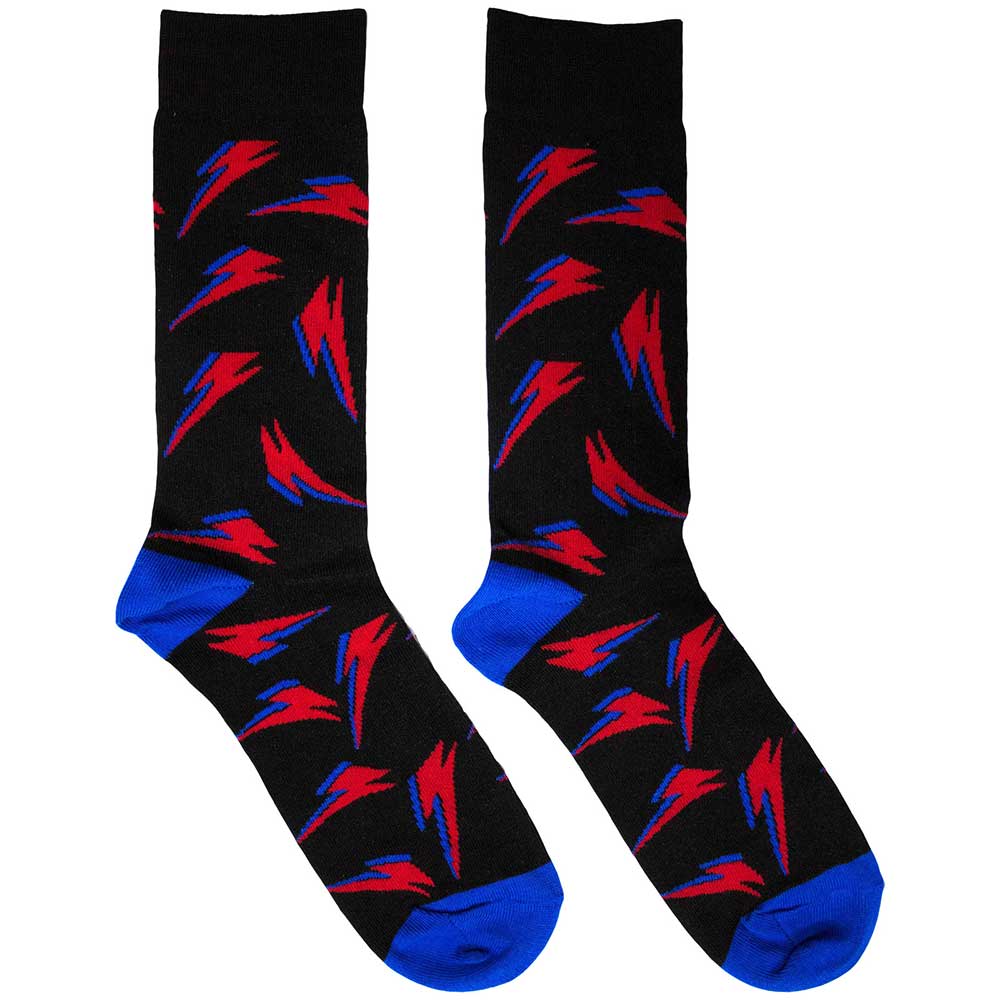 Image of David Bowie Unisex Socks - Flash Pattern Rock Off