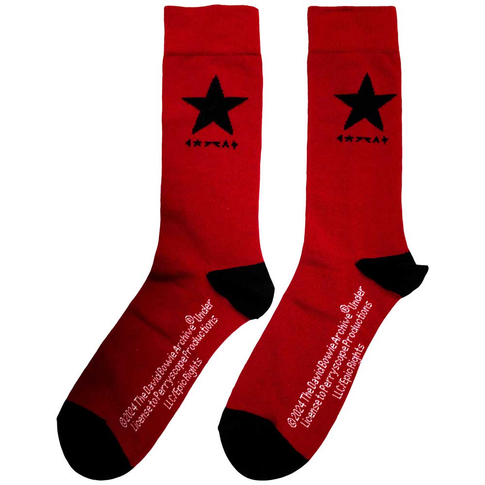 Image of David Bowie Unisex Socks - Black Star Rock Off
