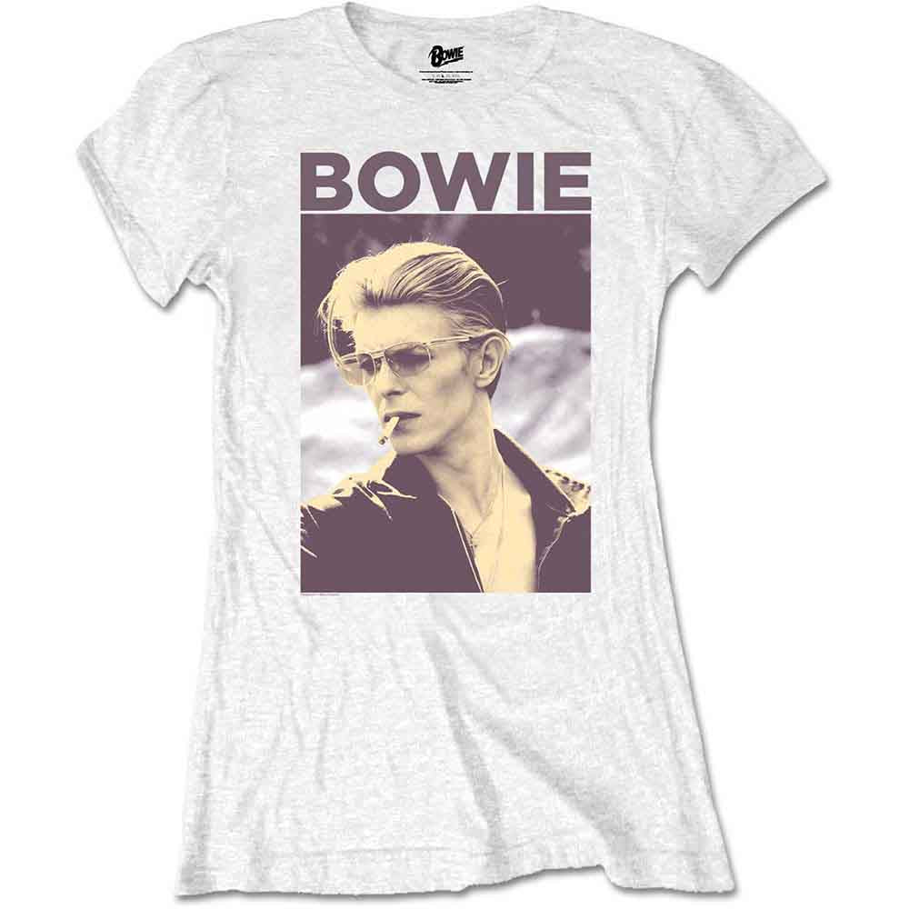 Image of David Bowie Ladies T Shirt - Smoking Rock Off