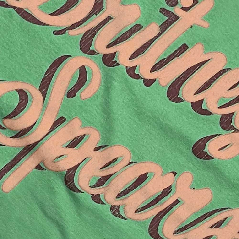 Image of Britney Spears Unisex Ringer, Retro Text Rock Off