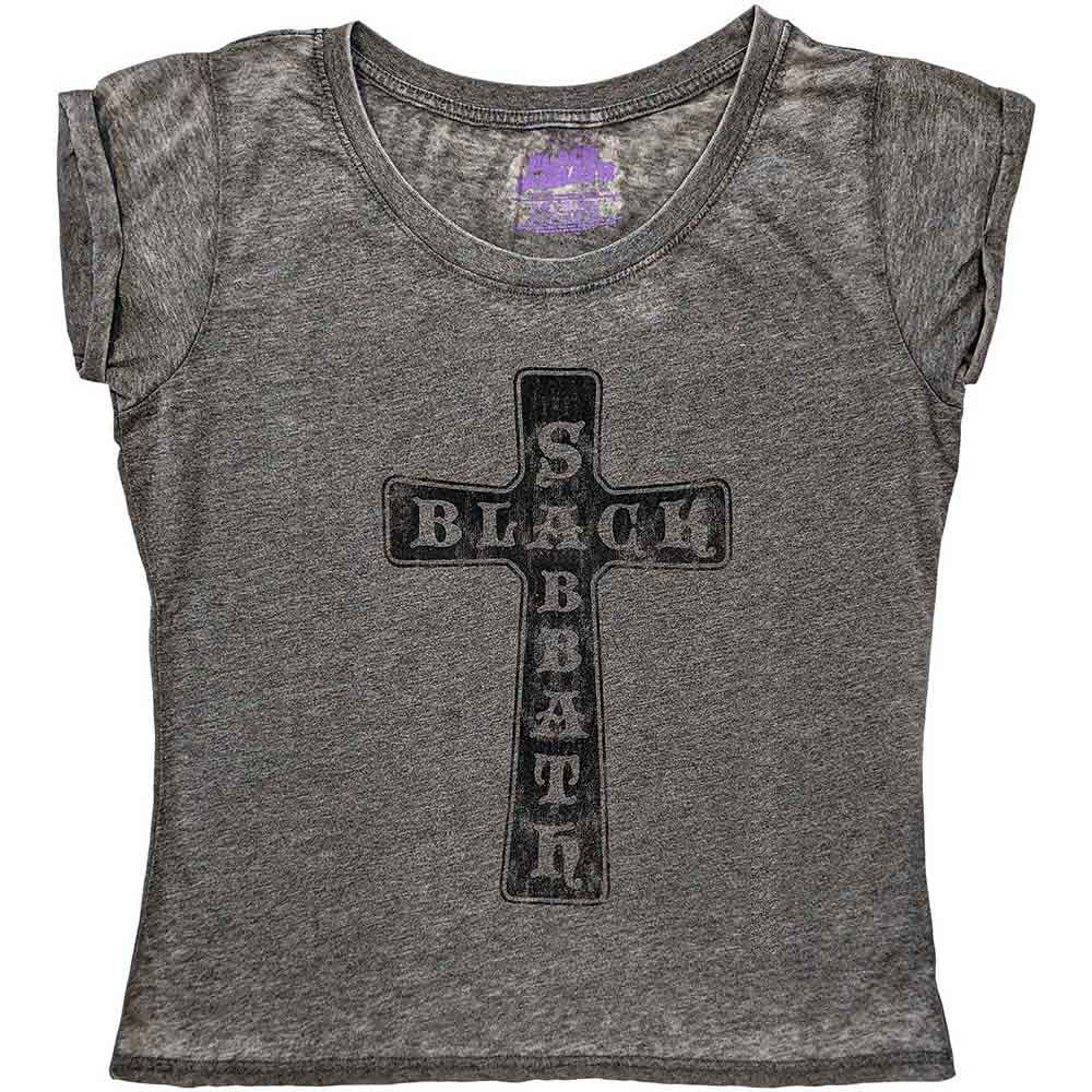 Image of Women's Black Sabbath T-shirt - Vintage Cross Rock Off
